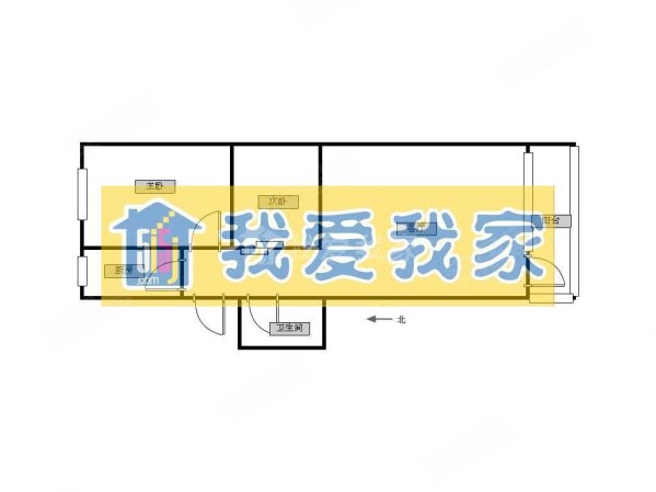 长沟峪煤矿家属区2室1厅1卫54.9㎡南北50万