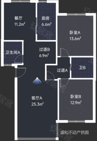 兴盛家园4室2厅3卫180.11㎡南168万