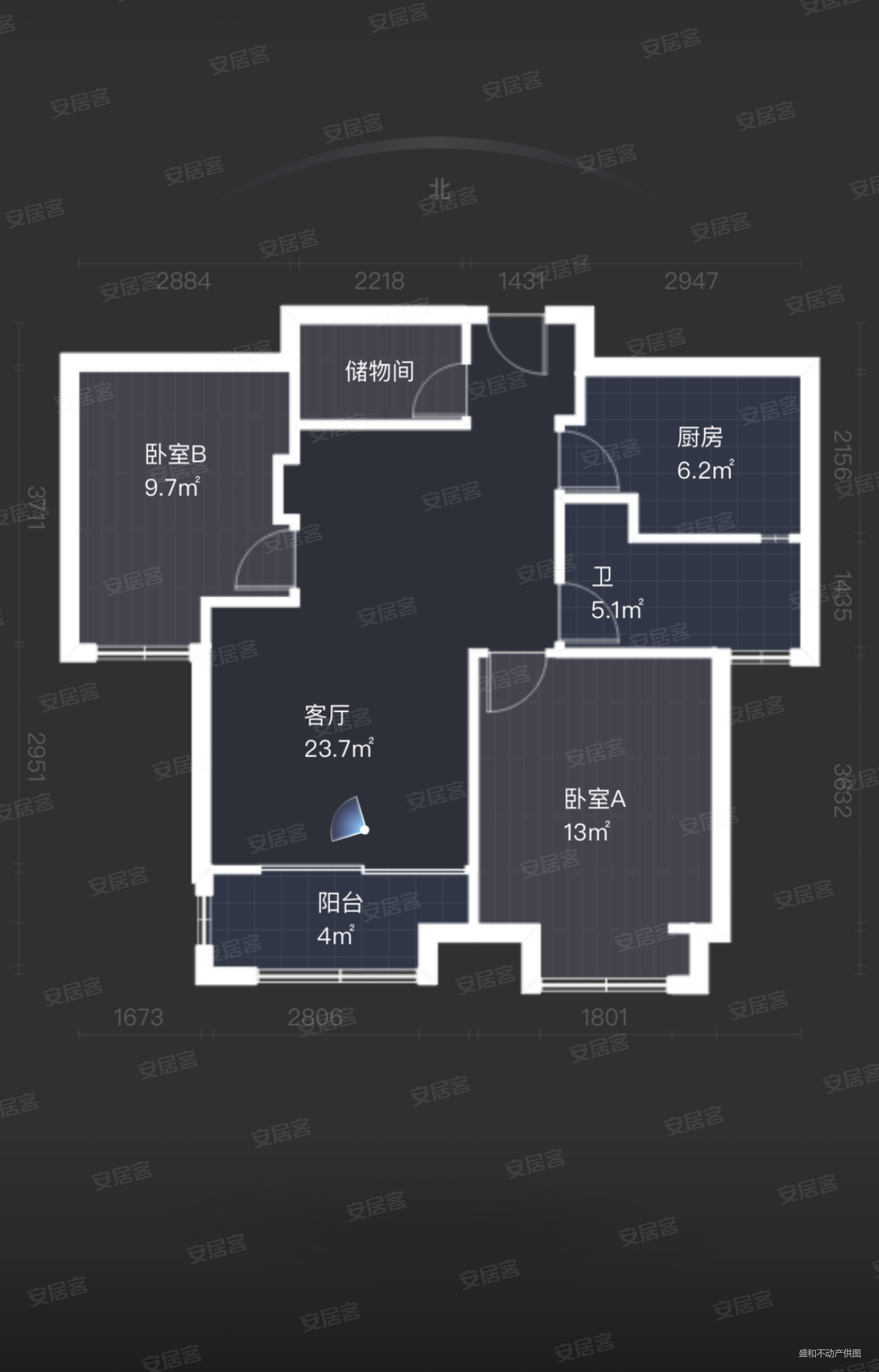 光明领尚90平精装2室2厅出售235万中高楼层装修保养好