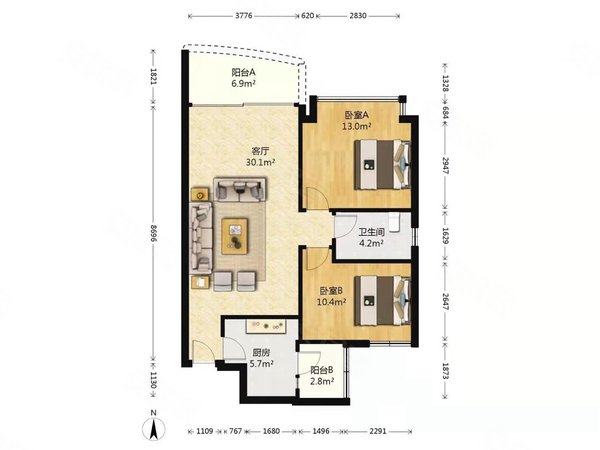 广州天河棠下骏景花园天河 骏景花园 大型网红小区 温馨两房有钥匙