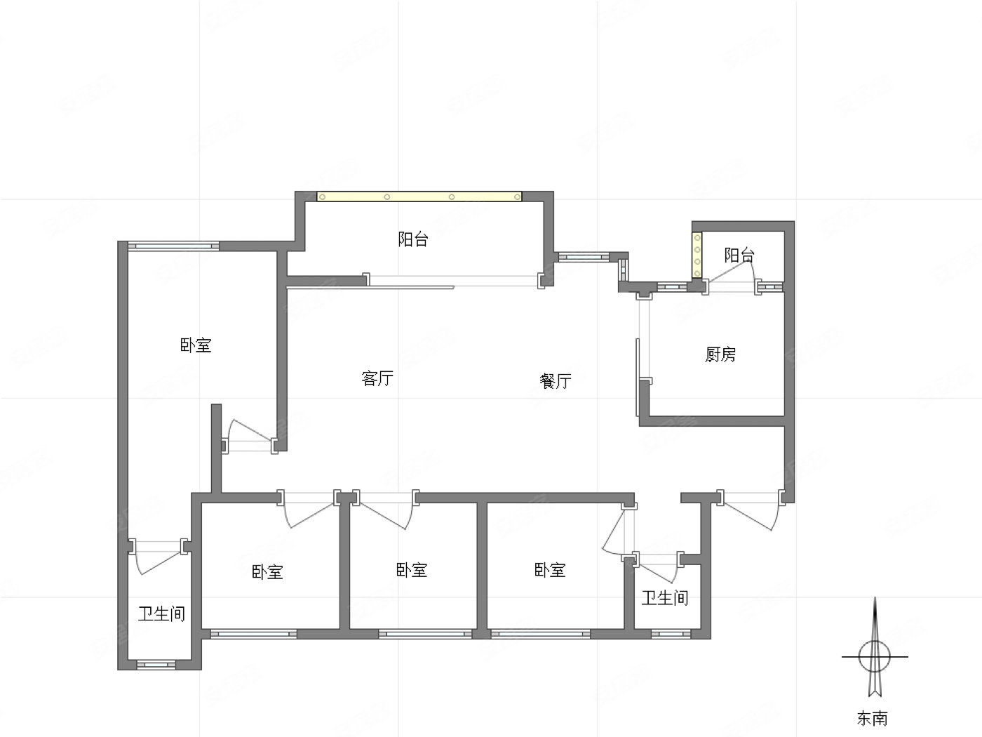 万科金开悦府绣悦4室2厅2卫122.87㎡南北155万