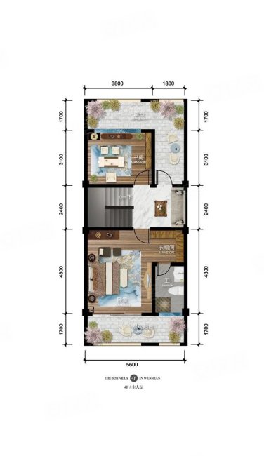 中天豪庭4室5厅6卫296㎡南北170万