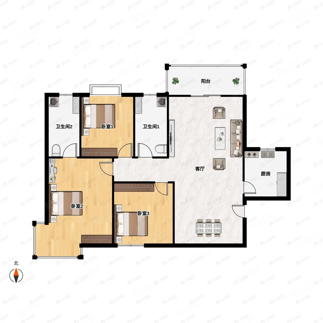 福锦花园南北通透楼龄新双卫生间商品住宅满五