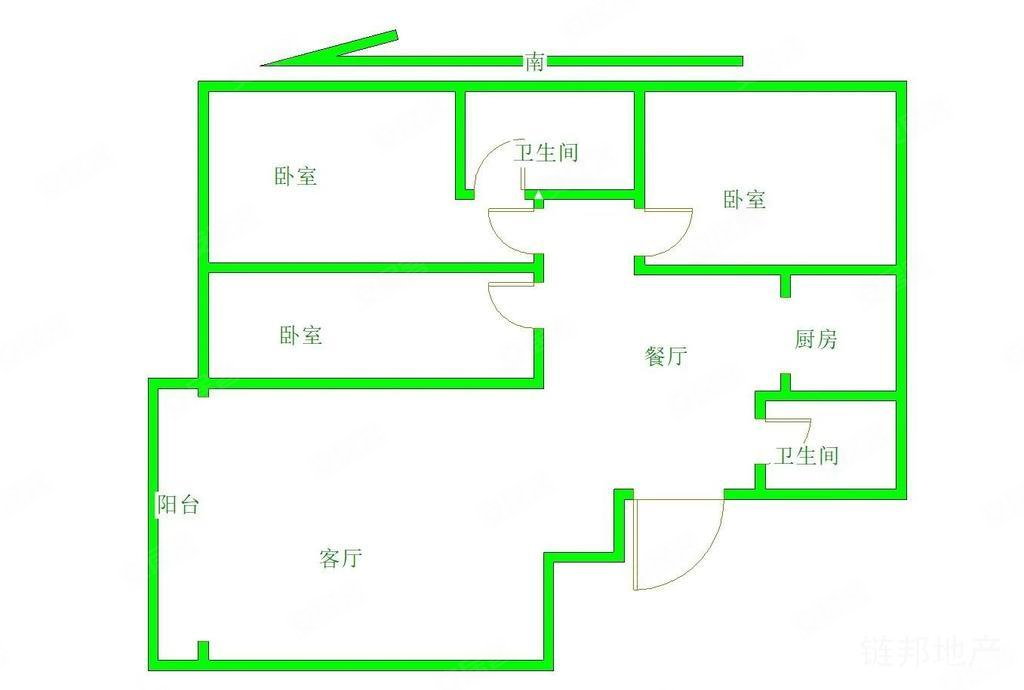 阳光水岸3室2厅2卫147.6㎡南北88万