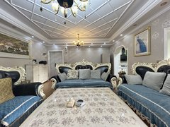 达州通川北外江湾城 高品质安保花园小区 欧式豪装套三出租 全屋定制出租房源真实图片