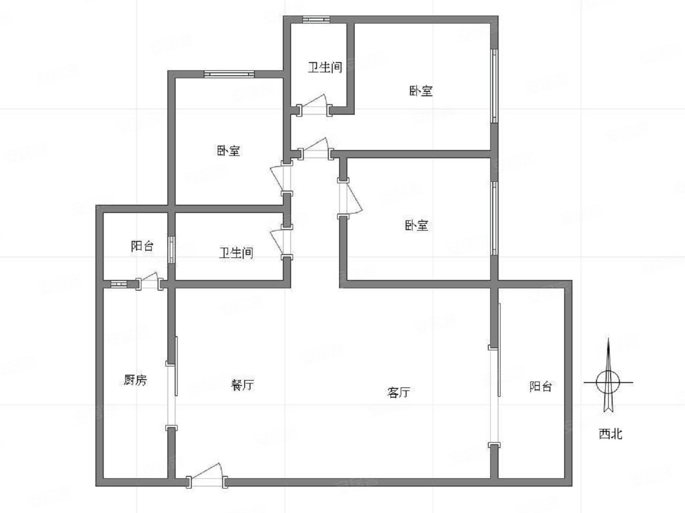 巴南区 珠江城二期 三房 84万