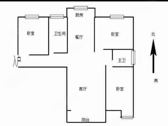 滨河湾3室2厅2卫122.77㎡南北59.8万