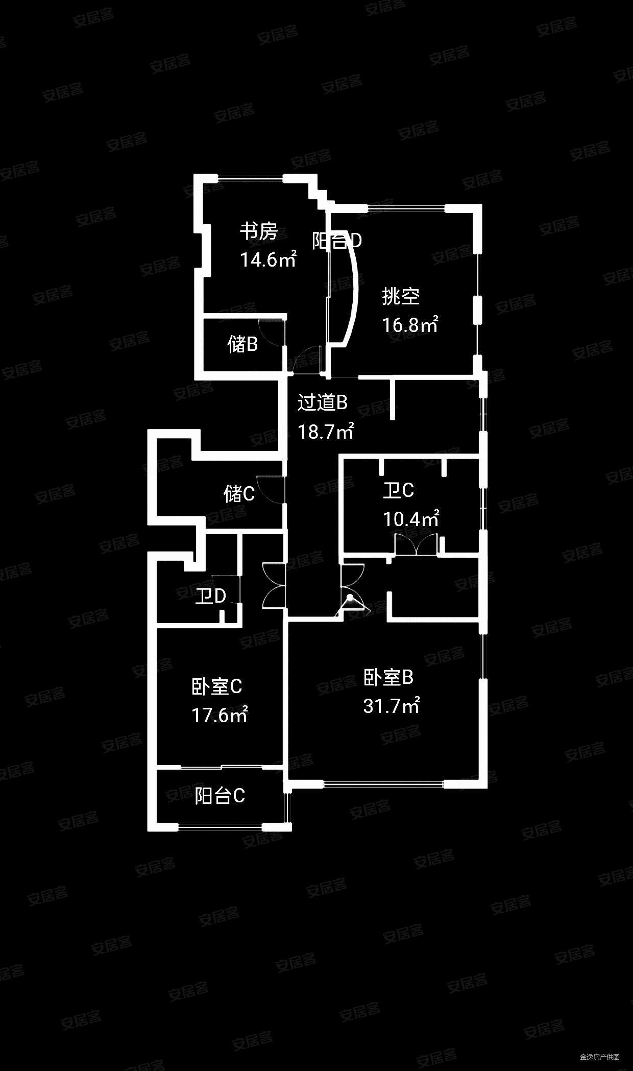 雅戈尔御玺园4室2厅4卫282.73㎡南1460万