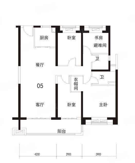 邳州碧桂园4室2厅2卫141.72㎡南北105万
