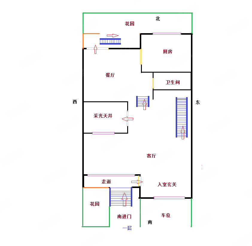 南郊中华园3室2厅3卫213㎡南北950万