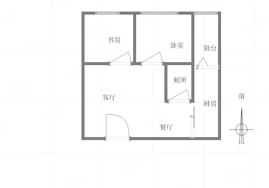 百年康苑2室1厅1卫48.26㎡南64.5万