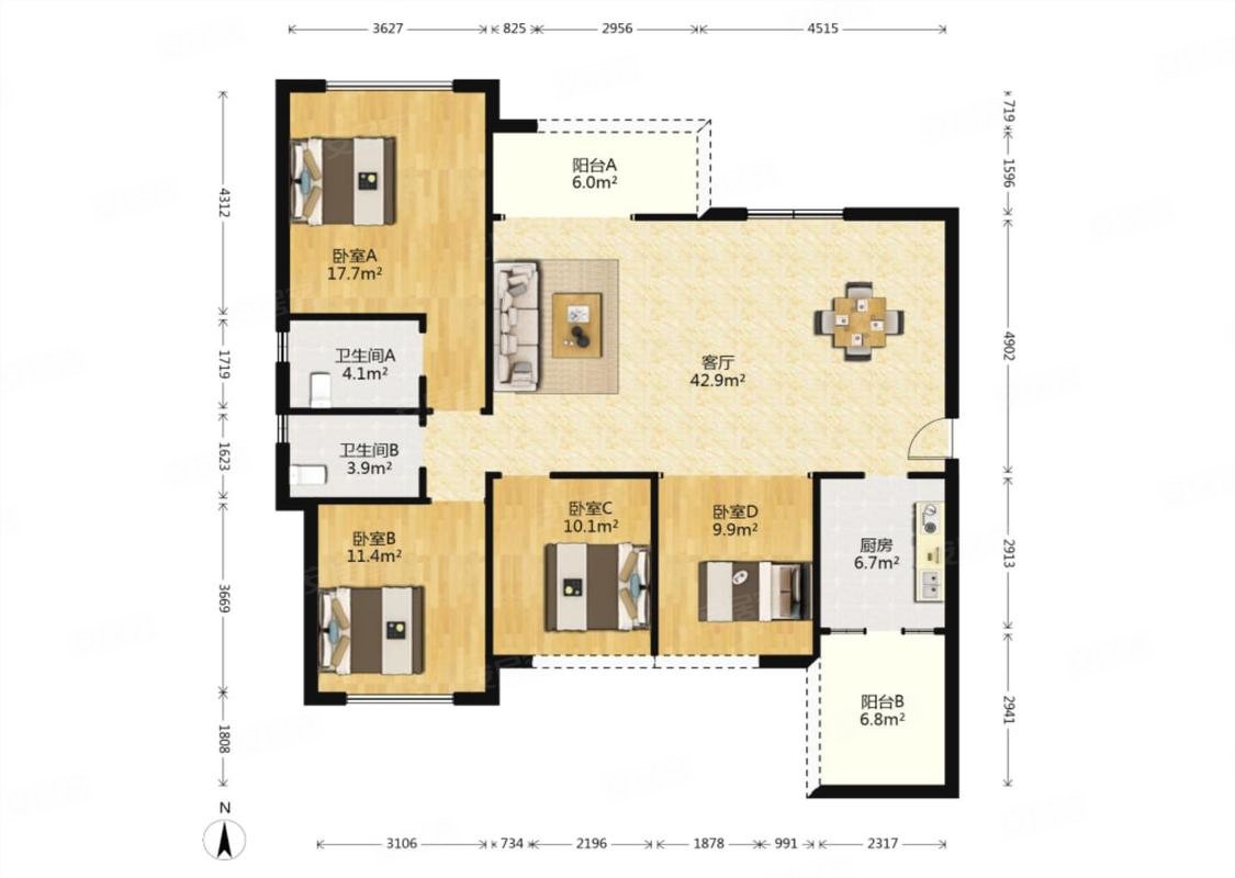 碧波豪庭套四双卫全临江通透户型电梯中层随时看房