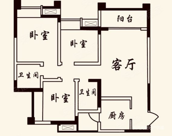 龙兴 和合家园三期 三室两厅 居家优选 精装 拎包入住