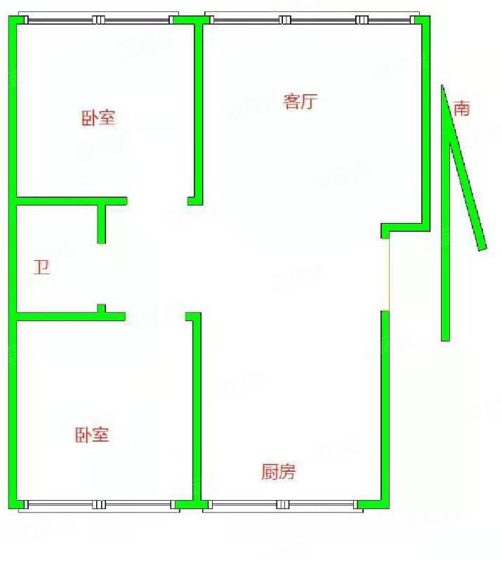 万泉嘉苑2室2厅1卫83㎡南北46万