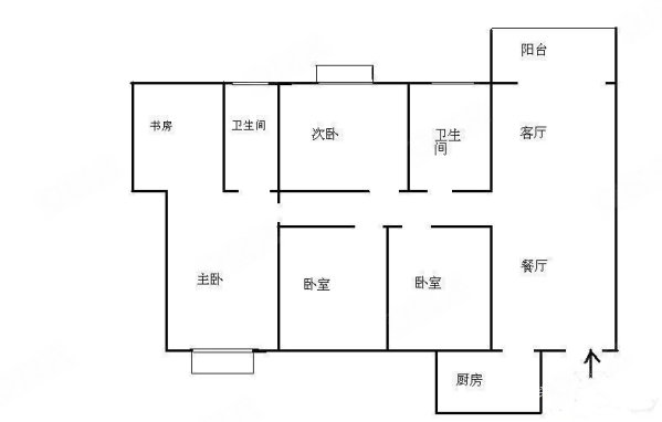 阳光五一花园A区4室2厅2卫121㎡南北393万