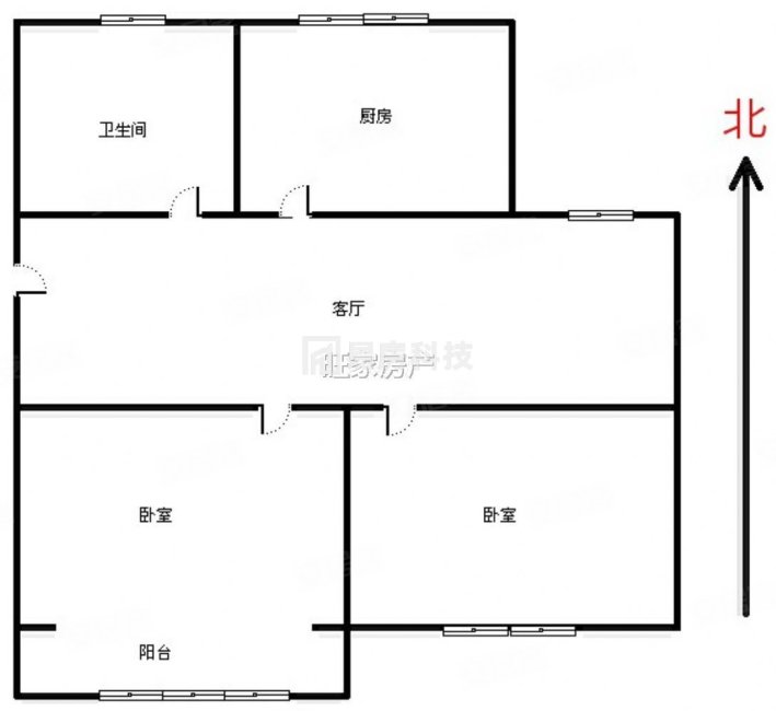 东风小区2室1厅1卫60㎡南北37.99万