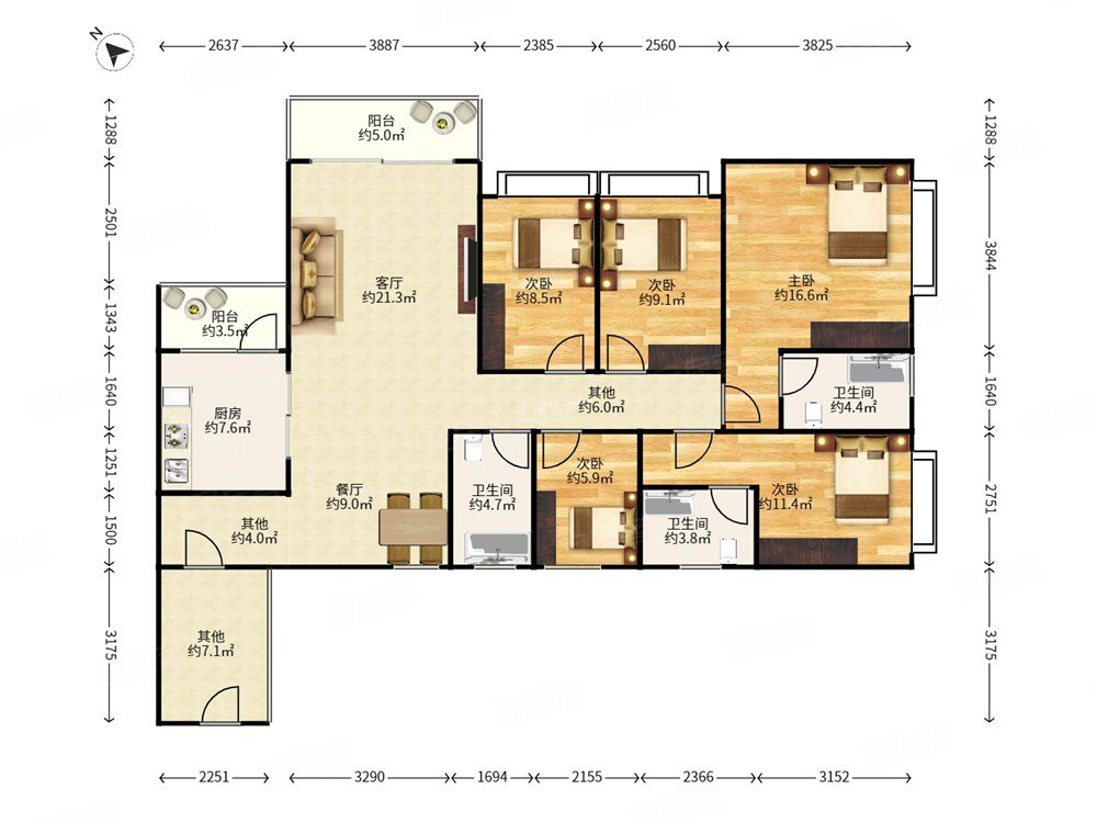 深业东岭(精装五房,急卖,翠园本部,看房方便,地铁口)