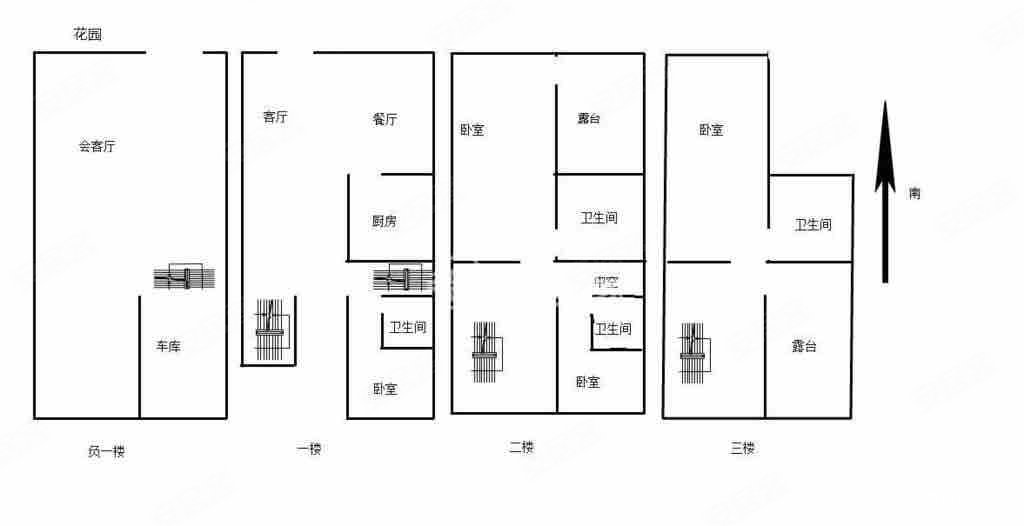 华发水郡一期(别墅)3室2厅3卫190㎡西北410万