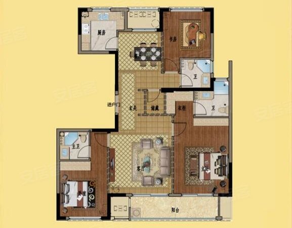 杭州钱塘大江东义蓬名苑直租 义蓬名苑 精装一室两厅带阳台 燃气厨房