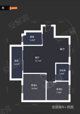 锦绣海湾城(五期)2室1厅1卫76.13㎡南75万