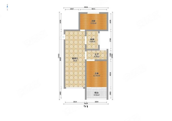 墨翠里2室1厅1卫80.11㎡南480万