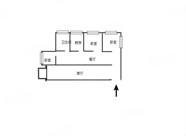 诚发书香苑3室2厅1卫132㎡南北58万