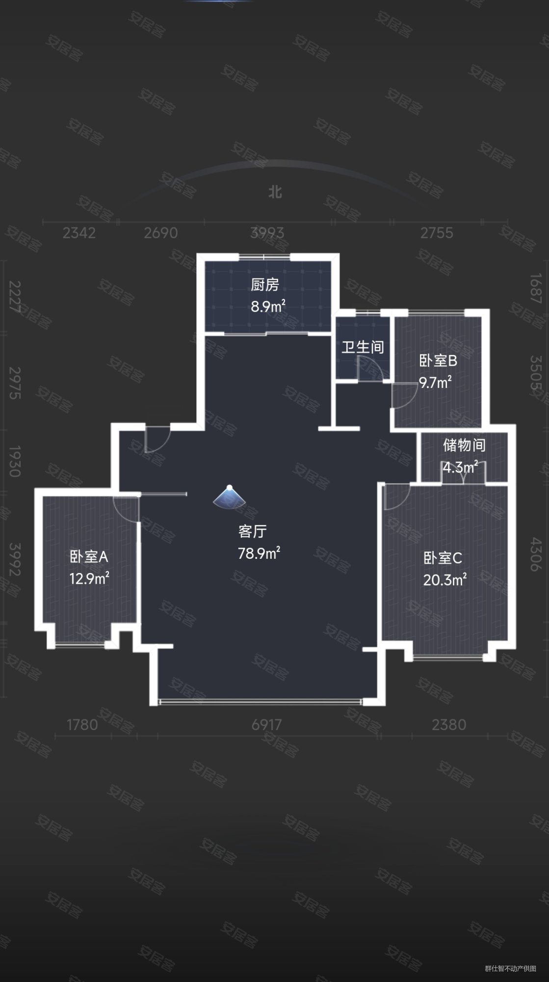 天鹅湖moma三期4室2厅2卫196.3㎡南北830万