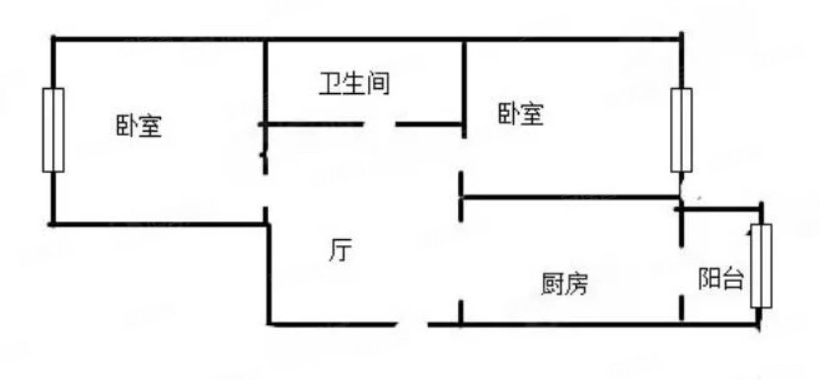 道外北十四道街140号楼2室1厅1卫60.04㎡东西35万