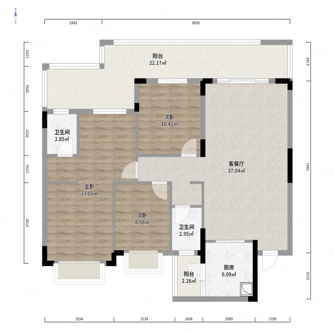 万科第五园三房出售