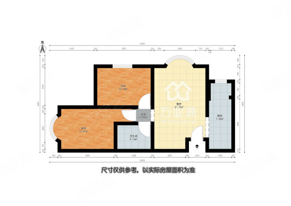 鸿正富贵嘉园2室1厅1卫79㎡西北105万