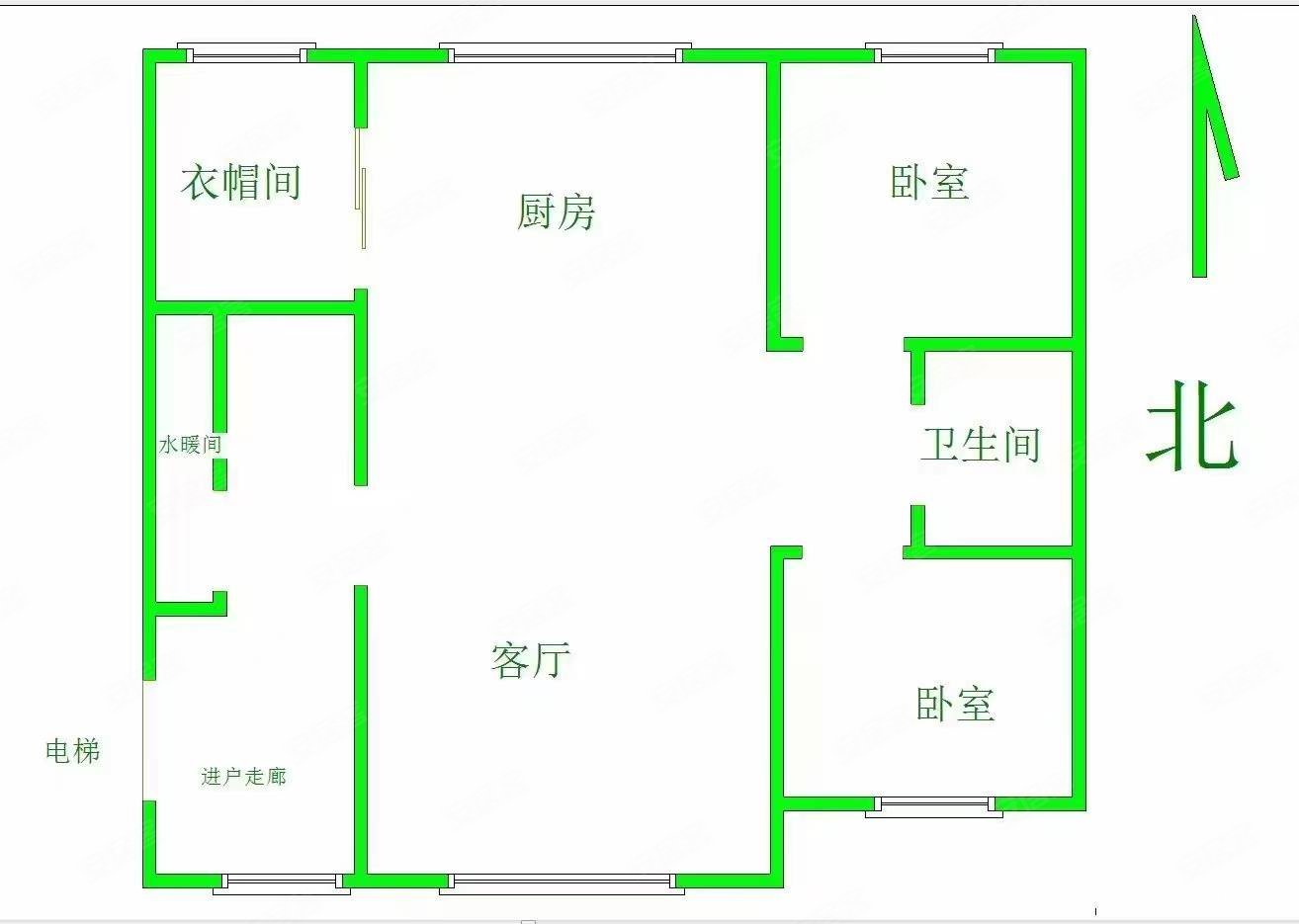 民和小区3室1厅1卫78㎡南北35.5万