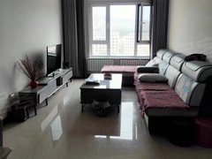 乌海海勃湾万达广场清泉丽景苑电梯中层两室两厅,年租21600包物业取暖拎包入住出租房源真实图片