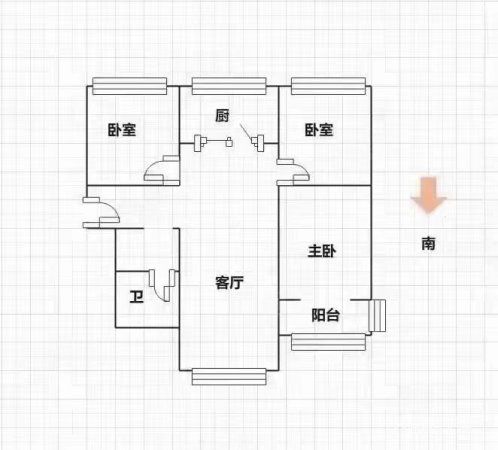 东惠家园三期3室1厅1卫106.23㎡南北358万