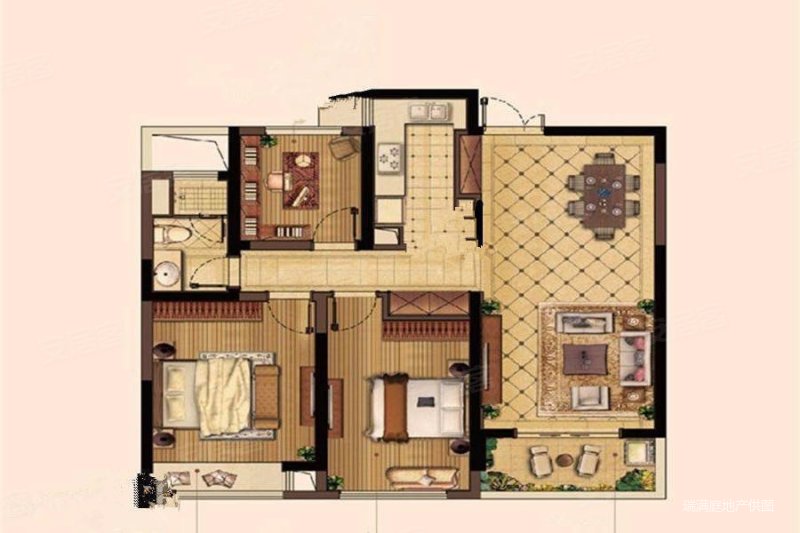 海玥花园(b区)5室2厅3卫235㎡南1850万