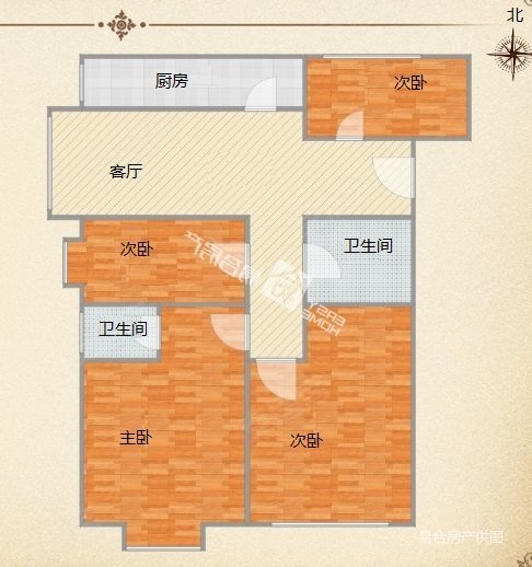 新悦家园(西区)4室2厅2卫139.43㎡南北488万