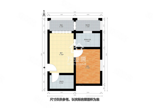 卧龙园1室1厅1卫70.63㎡东北55万