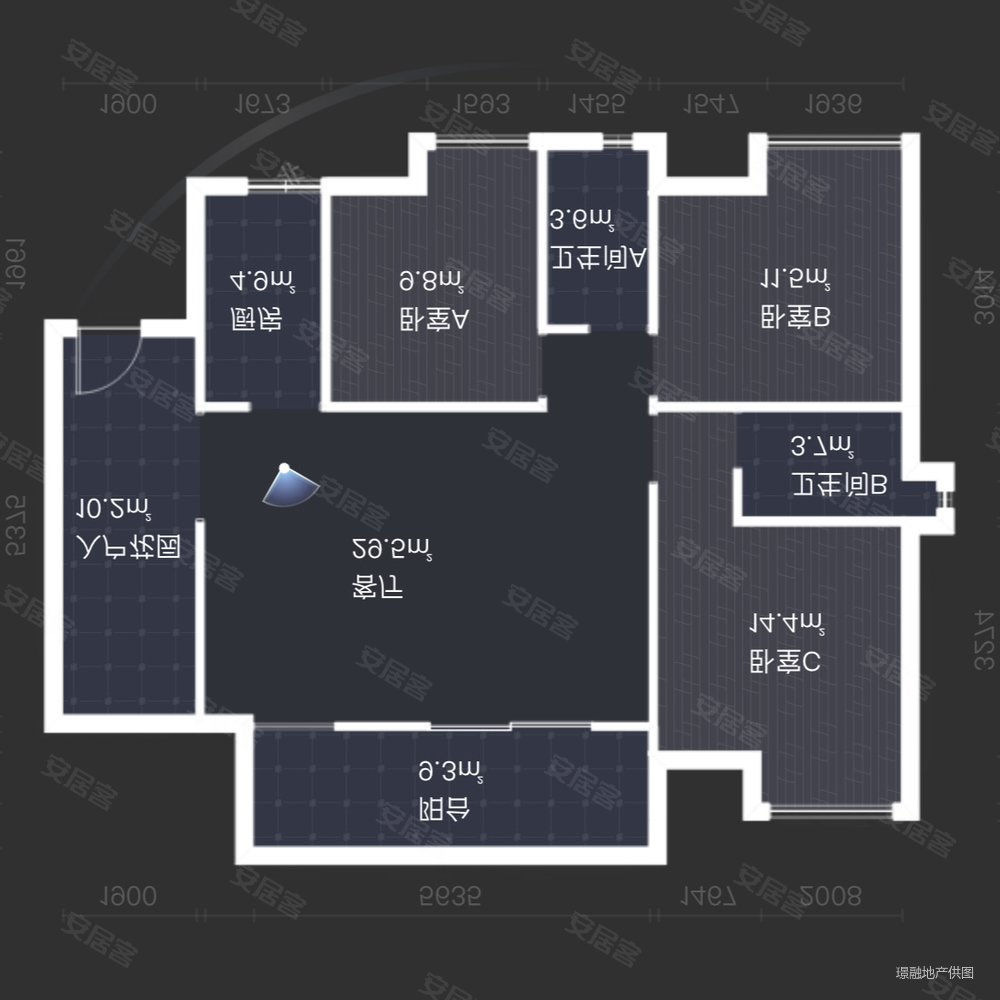 佳境康城113平横厅三房两卫,装修不错看房方便