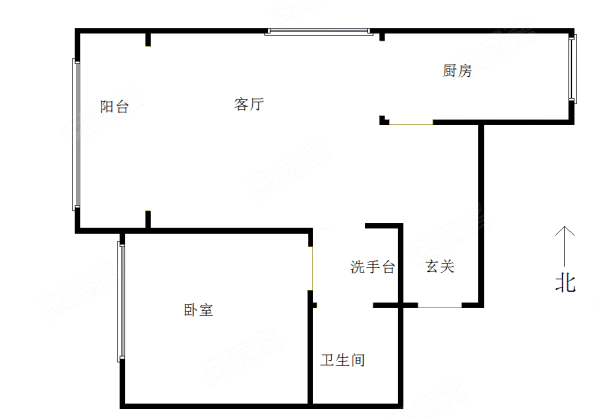 中海和平之门1室1厅1卫52.1㎡西南397万