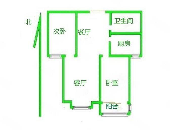 阳光盛景2室2厅1卫101㎡南北72.1万