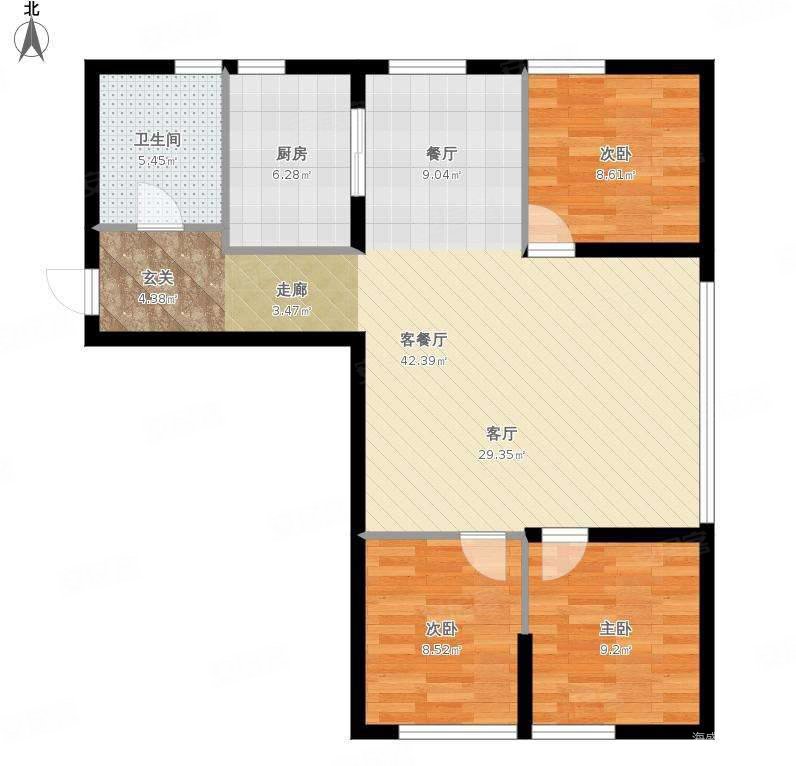 凤凰城(驿城区)3室2厅1卫120㎡南北83.9万