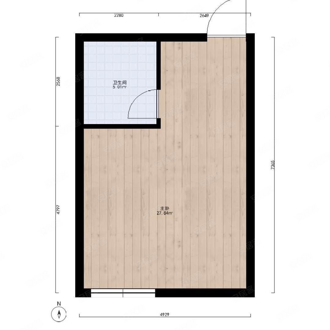 帝湖双鱼座标间24万32平朝南户型业主急售
