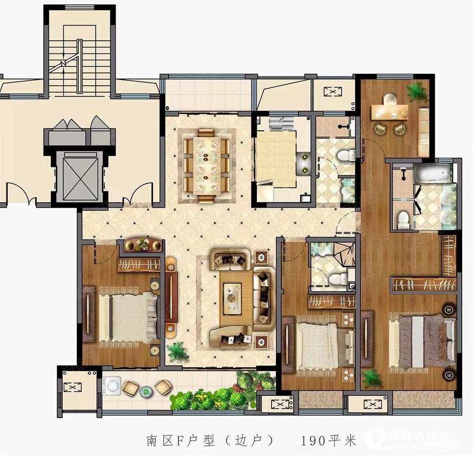 吾悦首府4室2厅3卫192㎡南318万