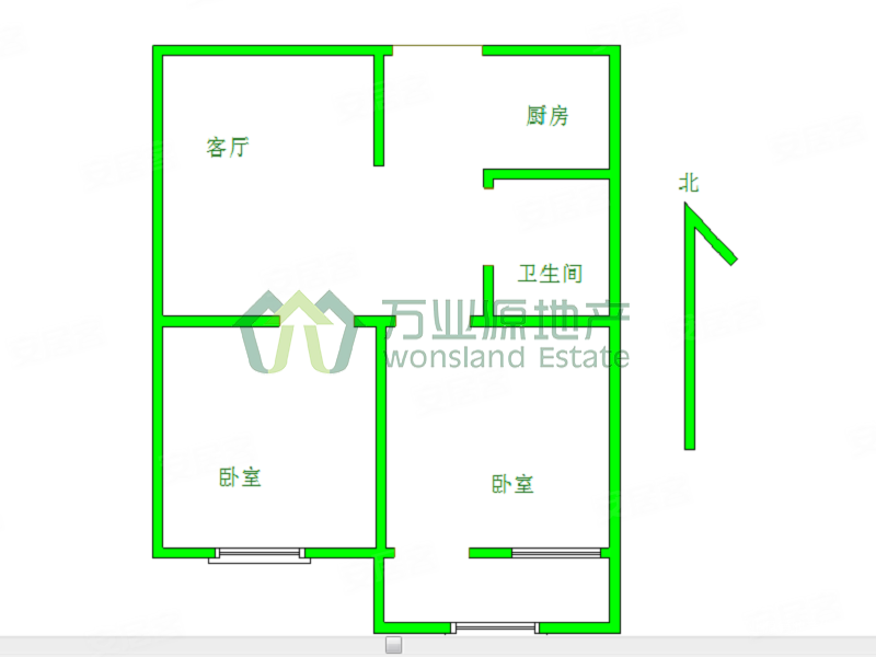 中心北路小区2室1厅1卫65.9㎡南71万