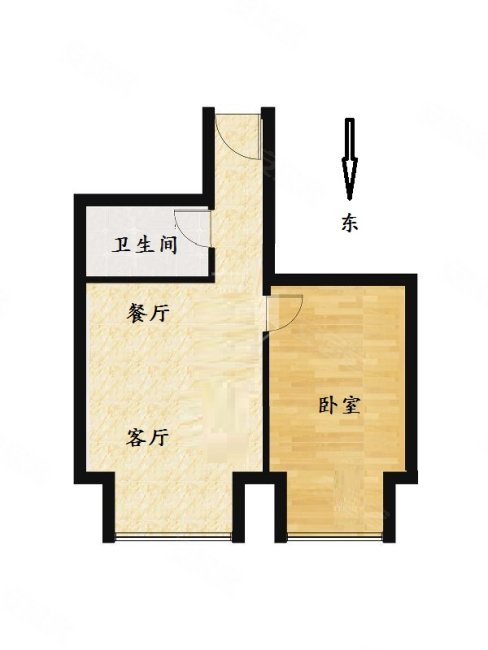 国锐金嵿1室2厅1卫64㎡南350万