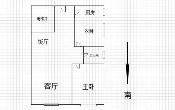 东城国际2室2厅1卫88.6㎡南32万