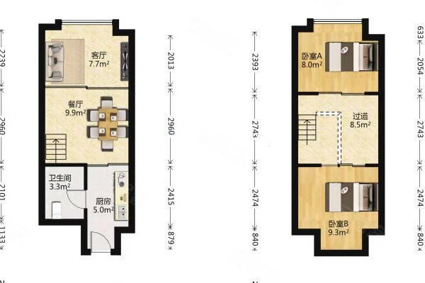广州荔湾广钢新城中海花湾壹号(商住楼)中海花湾壹号 复式公寓拎包