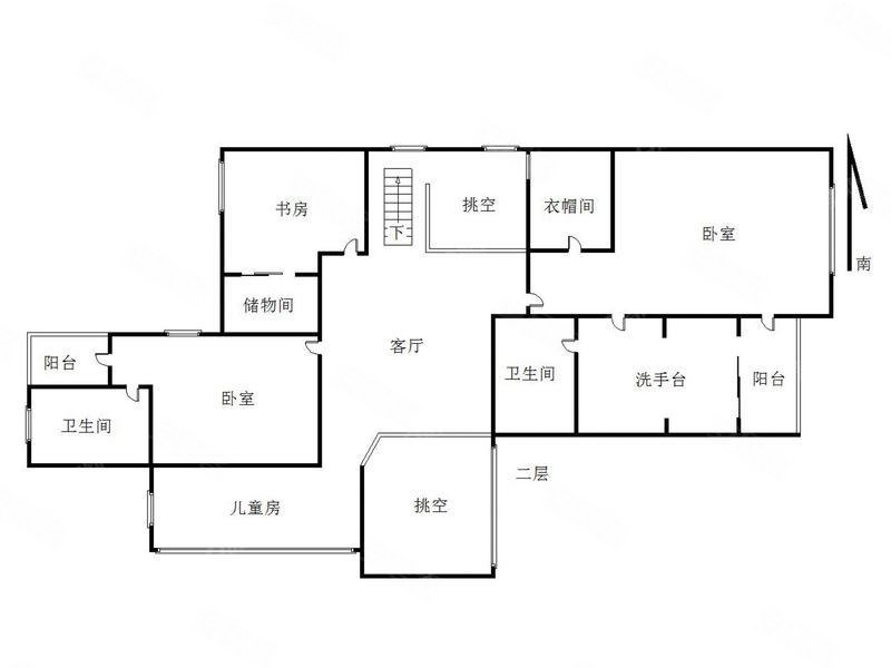 (山顶邸宅复式)挑空8米大客厅 7房 豪华装修 拎包入住