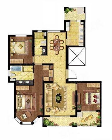 南北通透 精装修 幸福小镇 2房2厅1卫