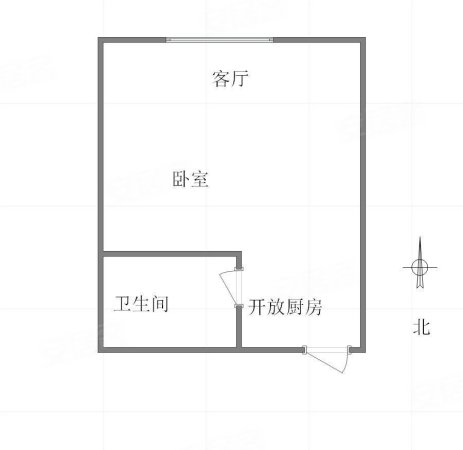 泽胜商业步行街小区1室1厅1卫55㎡南北32.5万