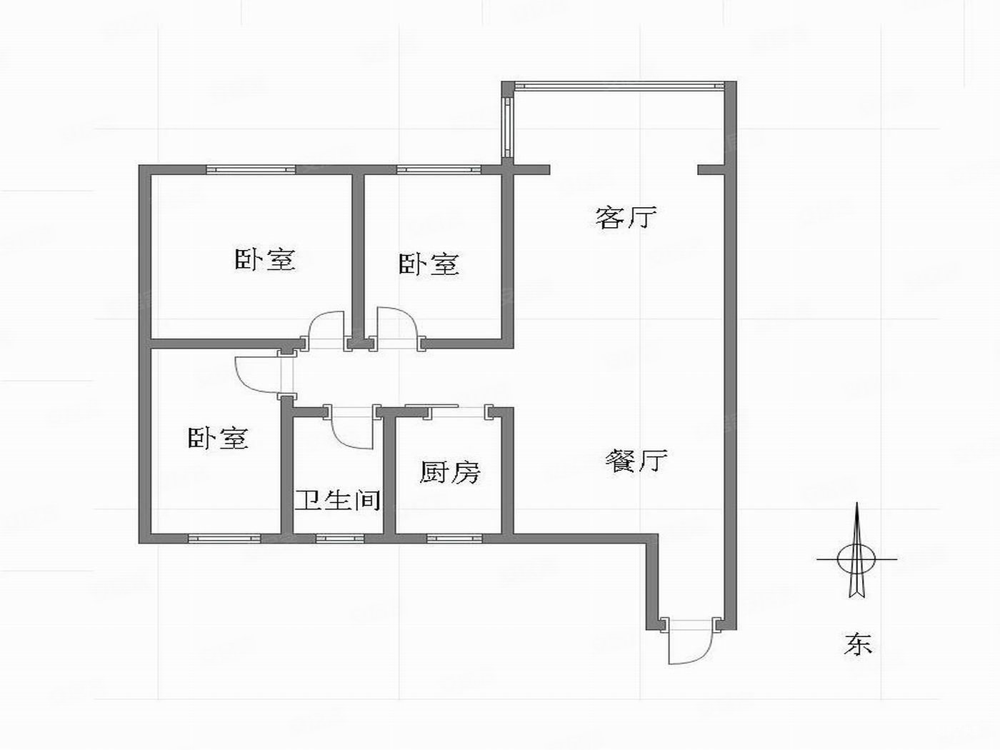 华隆小区3室2厅1卫107㎡南北85万